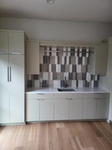 portfolio image of kitchen with grey tile