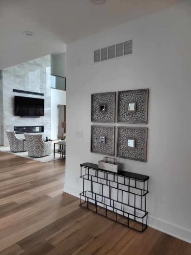portfolio image of decorative wall art in entryway