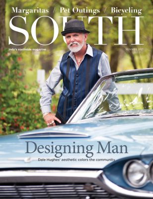 Image of indy south magazine cover, summer 2017 edition, featuring dale hughes and his classic car
